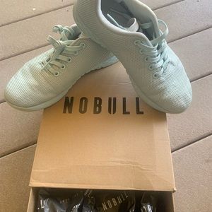 Blue glass Nobull trainers